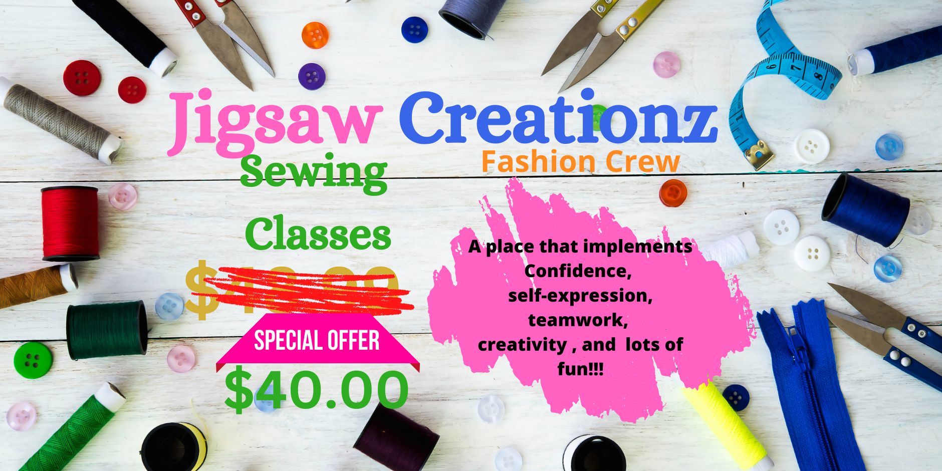 JC Fashion Crew Sewing Classes